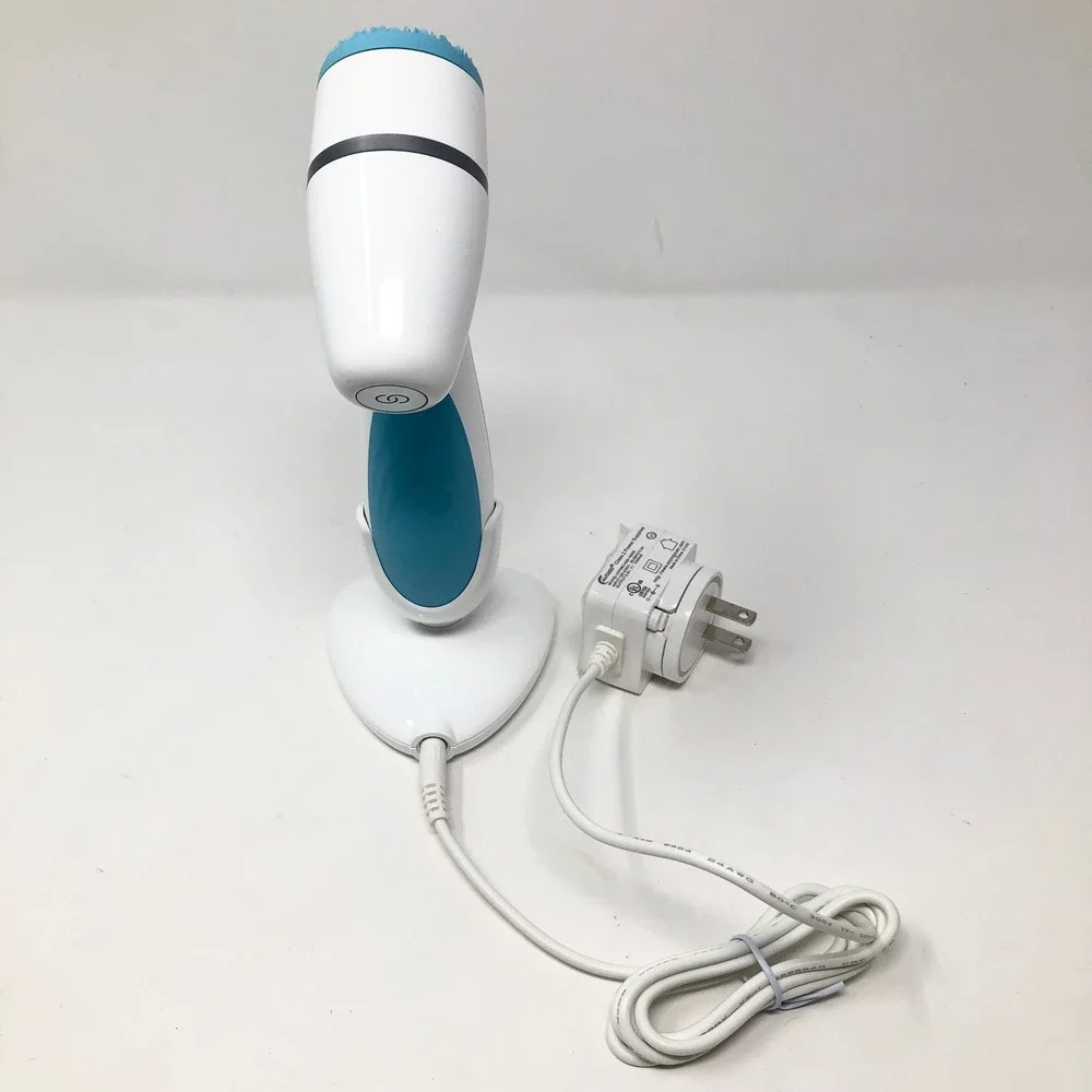 Nu Skin ageLOC LumiSpa Facial Cleansing Device White Blue with Charging Base